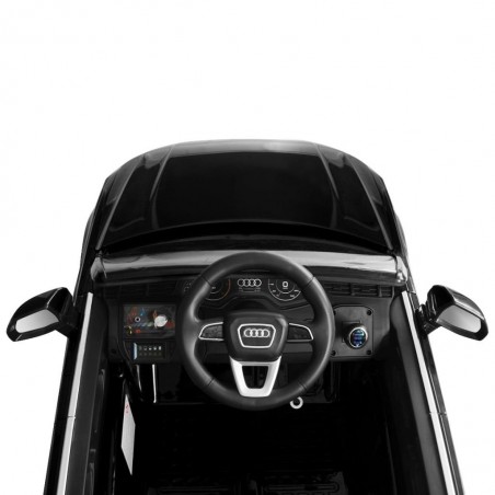 Voiture Enfant Audi Q7 Noir Sur batterie 6V Incluse. SD et télécommande - dès 3 ans