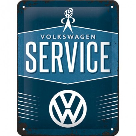 Décoration Plaque en métal Vintage "Volkswagen Service" 15x20cm