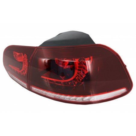 Feux Led rouge fumé à clignotants dynamique pour VW Golf 6