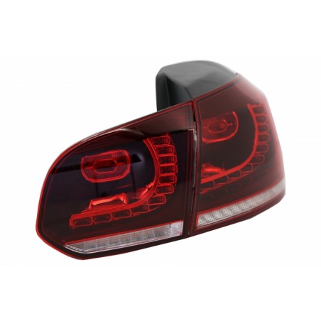Feux Led rouge fumé à clignotants dynamique pour VW Golf 6