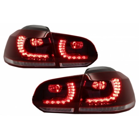 Feux Led rouge fumé à clignotants dynamique pour VW Golf 6 Feux Led rouge fumé à clignotants dynamique pour VW Golf 6