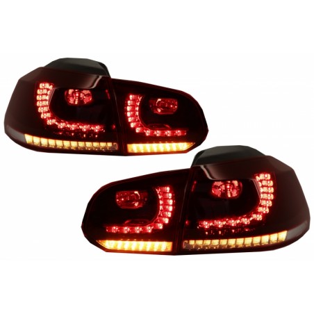 Feux Led rouge fumé à clignotants dynamique pour VW Golf 6 Feux Led rouge fumé à clignotants dynamique pour VW Golf 6