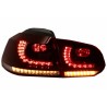 Feux Led rouge fumé à clignotants dynamique pour VW Golf 6 Feux Led rouge fumé à clignotants dynamique pour VW Golf 6