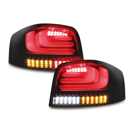 Feux Audi A3 8P Full Led noir fumé à clignotants dynamique Feux Audi A3 8P Full Led noir fumé à clignotants dynamique