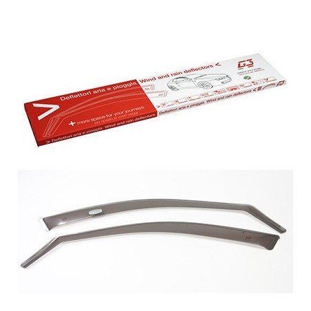 o Applicable: 2014->o 5-porteo Set (2 pièces avant)o Couleur: gris Les déflecteurs latéraux ou spoilers de vitres, procurent o Applicable: 2014->o 5-porteo Set (2 pièces avant)o Couleur: gris Les déflecteurs latéraux ou spoilers de vitres, procurent