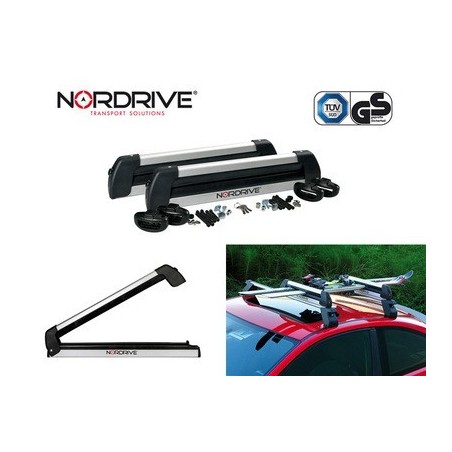 Paire de skis universel pour 4 paires de skis ou 2 snow boards.Clé avec antifurto. en alliage d\'aluminium léger et résistant à Paire de skis universel pour 4 paires de skis ou 2 snow boards.Clé avec antifurto. en alliage d\'aluminium léger et résistant à