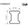 NORDRIVE KARGO Barres de toit 3-Barres pour MERCEDES-BENZ V-KLASSE (W447)- Applicable: 03/2014->- Pour véhicules sans rails- NORDRIVE KARGO Barres de toit 3-Barres pour MERCEDES-BENZ V-KLASSE (W447)- Applicable: 03/2014->- Pour véhicules sans rails-