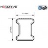 NORDRIVE KARGO Barres de toit 3-Barres pour MERCEDES-BENZ V-KLASSE (W447)- Applicable: 03/2014->- Pour véhicules sans rails- NORDRIVE KARGO Barres de toit 3-Barres pour MERCEDES-BENZ V-KLASSE (W447)- Applicable: 03/2014->- Pour véhicules sans rails-