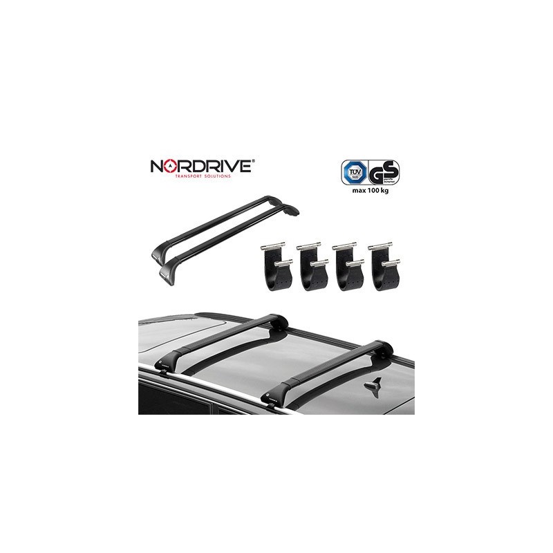 Barres De Toit Transversales OMAC Pour Peugeot 306 Break 1994-2002 - Aluminium Gris, Capacité Charge élevée, Anti-vol