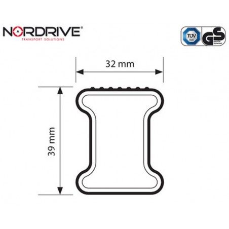 NORDRIVE KARGO Barres de Toit 3-Barres pour CITROEN JUMPER 2 (250)- Applicable: 04/2006->- Pour véhicules sans rails- Matéria NORDRIVE KARGO Barres de Toit 3-Barres pour CITROEN JUMPER 2 (250)- Applicable: 04/2006->- Pour véhicules sans rails- Matéria