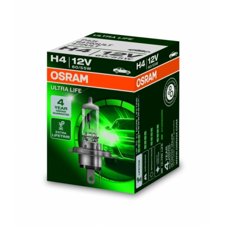 OSRAM ULTRA LIFE Halogen Headlamp  64193ULT H4 12V 60/55W carton box (1 unit)