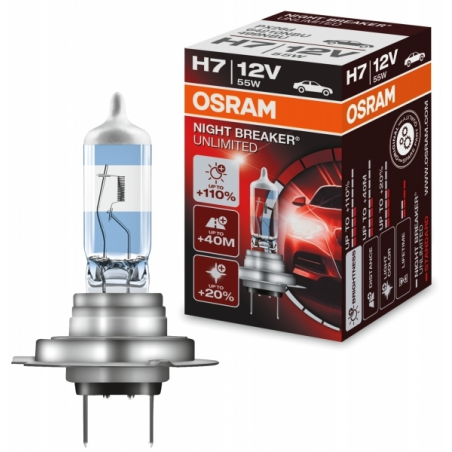 OSRAM NIGHT BREAKER UNLIMITED H7 Halogen Headlamp 12V 55W