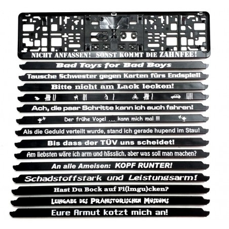  Rammstein Support de plaque d'immatriculation pour voiture -  Noir et rouge