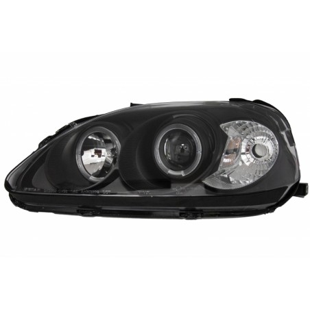 Angel Eyes Headlights suitable for Honda Civic VI (03.99-2000) Black