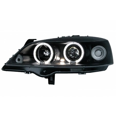 Headlights suitable for Opel Astra G 09.97-02.04 ANGEL EYES BLACK