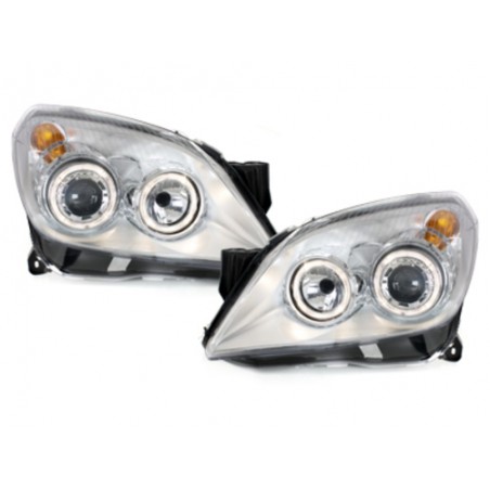 headlights suitable for OPEL Astra H _ 04-09 _ 2 halo rims
