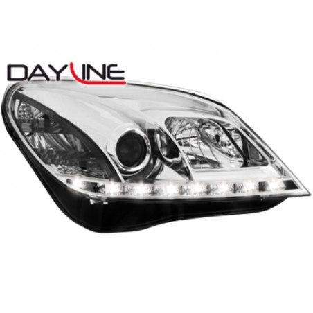 DAYLINE headlights suitable for OPEL Astra H 04-09 _drl-optic _ chrome