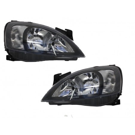 Headlights suitable for OPEL Corsa C (2001-2006) Black Edition