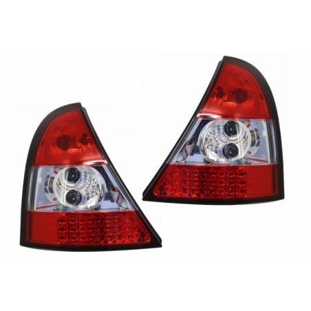 LED Taillights suitable for RENAULT Clio II (1998-2001) Red & Clear