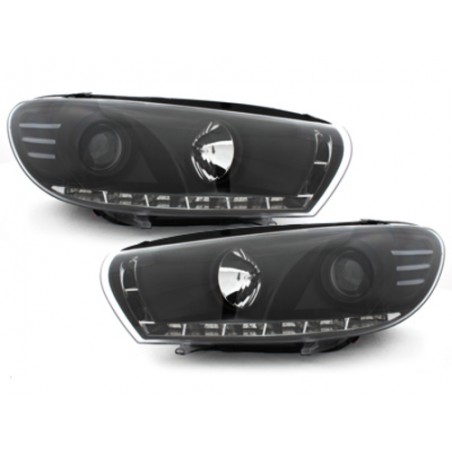 DAYLINE headlights suitable for VW Scirocco lll 08+ _ drl-optic _ black