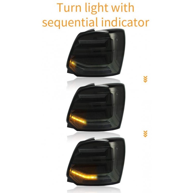 X2 Clignotants LED Dynamiques pour VW POLO 6N (94-02)  Sequentiels ,  Homologués, CANBUS No Erreur, Lentille Noire