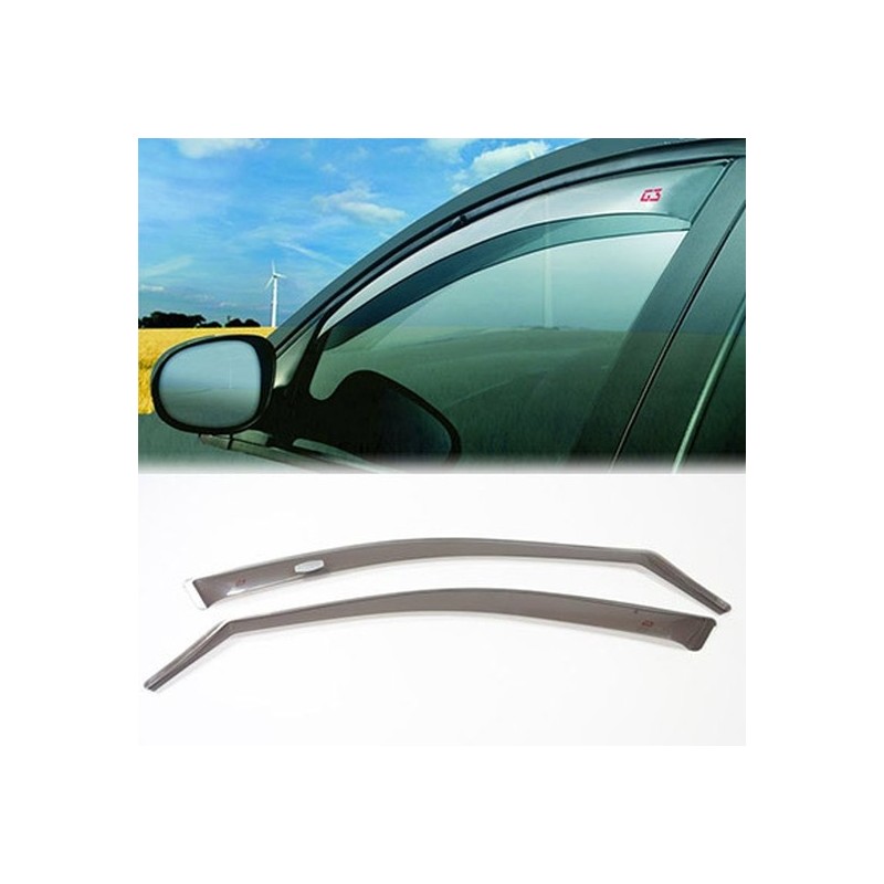 Lot De 2 Déflecteurs D'air Pour Ford Transit/Tourneo Courier 2023-2026 - Verre Acrylique Fumé, Encastré - 6