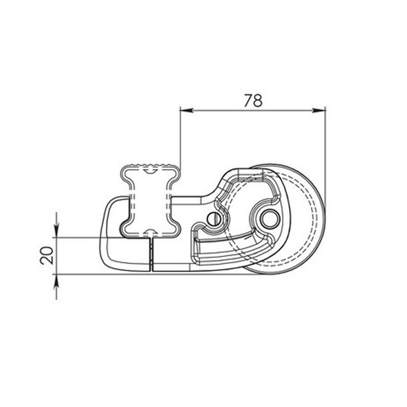 NORDRIVE Serre-câbles KP-1 Pour Barres De Toit - Paire - N11031 - 12