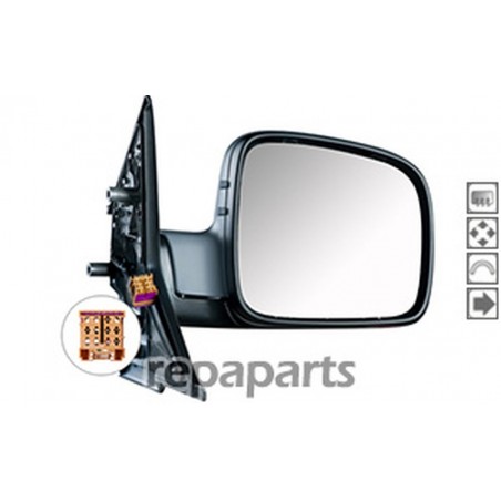 Coque De Rétroviseur Gauche Noir - Compatible Volkswagen Transporter T5 Phase 2 (2010-2015) - Référence OEM 7E1857527F - 2