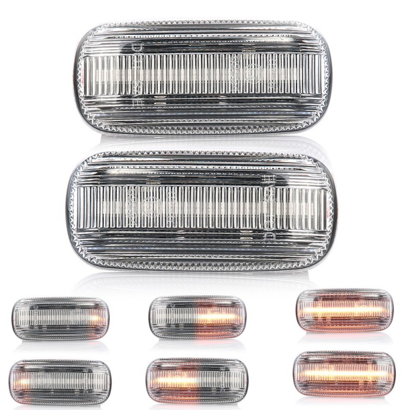 Clignotants Latéraux LED Blancs Pour Audi A3 8P (2003-2008) - Répétiteurs Neufs
