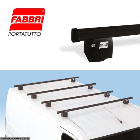 FABBRI BARRO Barres de Toit 4-Barres pour VW T5 TRANSPORTER / MULTIVAN