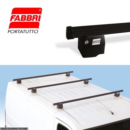 FABBRI BARRO Barres de Toit 3-Barres pour VW T5 TRANSPORTER / MULTIVAN