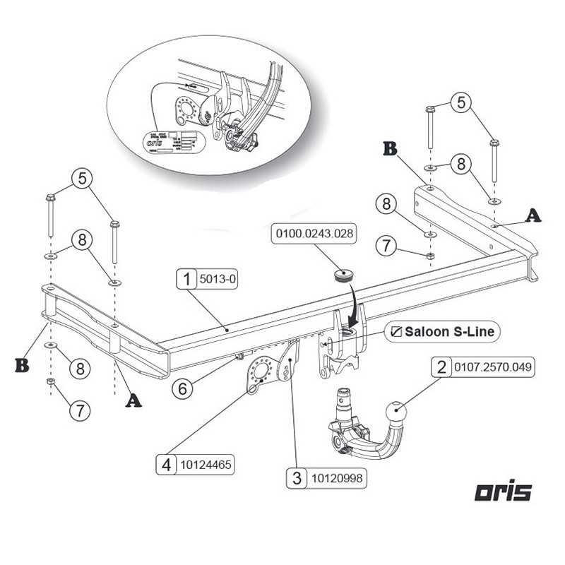 Attelage De Remorque Pivotant WESTFALIA Pour Audi A6 4F (C6) Facelift - Référence 4F9092157E - Occasion Bon état