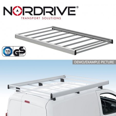 3 barres de toit en aluminium anodisé pour véhicules utilitaires