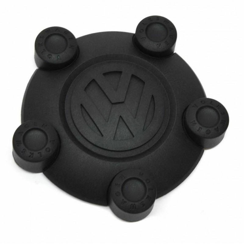 Cache boulon plastique noir pour écrou de roue et jante VW, Skoda, Seat