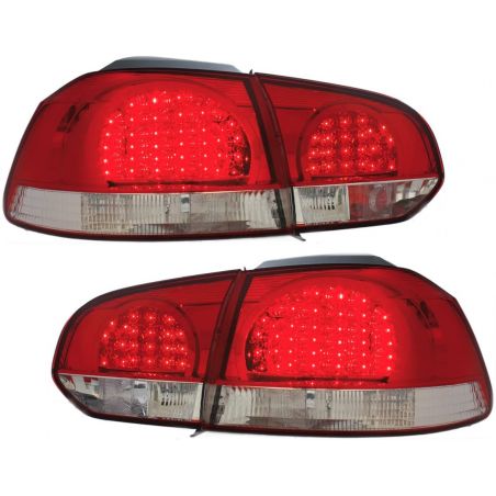 Feux arrière LED VW Golf VI rouge/cristal