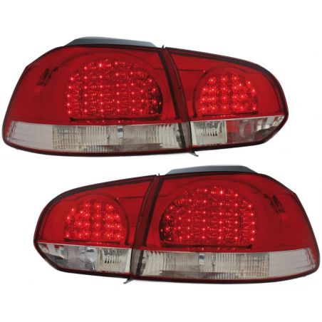 Feux arrière LED VW Golf VI rouge/cristal