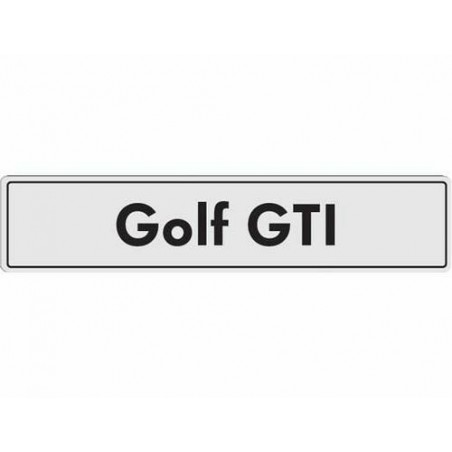 Plaque d'immatriculation d'origine VW Golf GTI, plaque d'immatriculation, plaque signalétique, numéro de type 5K0071801H.