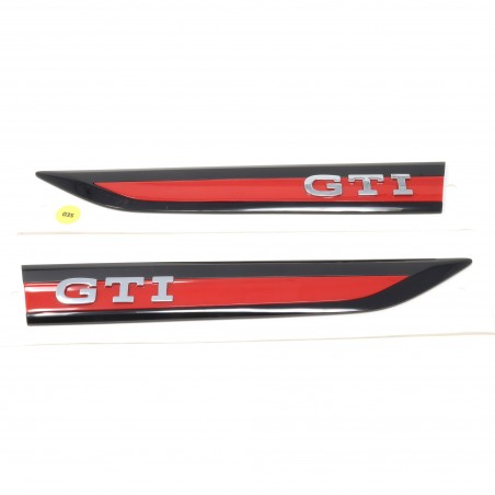 Emblèmes latéral VW Golf 8 GTI chrome noir et rouge 5H0853688JSP / 5H0853688AJSP