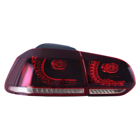 Feux Led rouge fumé à clignotants dynamique pour VW Golf 6 Feux Led rouge fumé à clignotants dynamique pour VW Golf 6