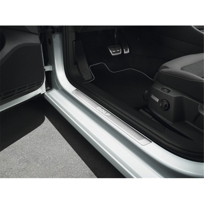 Seuils de porte avec inscription VW Golf 7 en acier inoxydable Accessoire  d'origine Volkswagen 5G0071303.