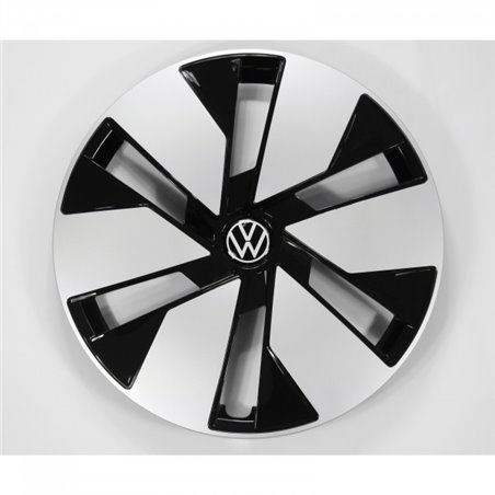 Enjoliveur de roue en acier de 18 pouces pour VW ID.3, noir/argent.