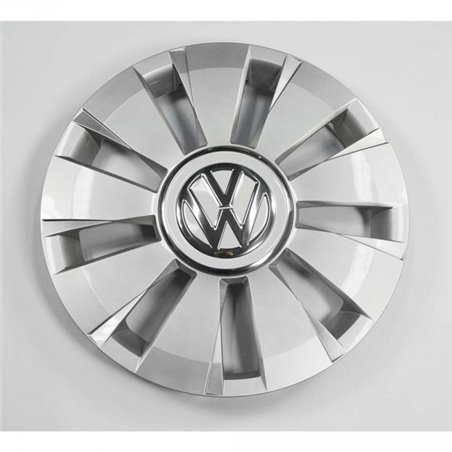Enjoliveur de roue d'origine VW up! de 14 pouces, capuchon de roue, pneus, roues gris argenté.