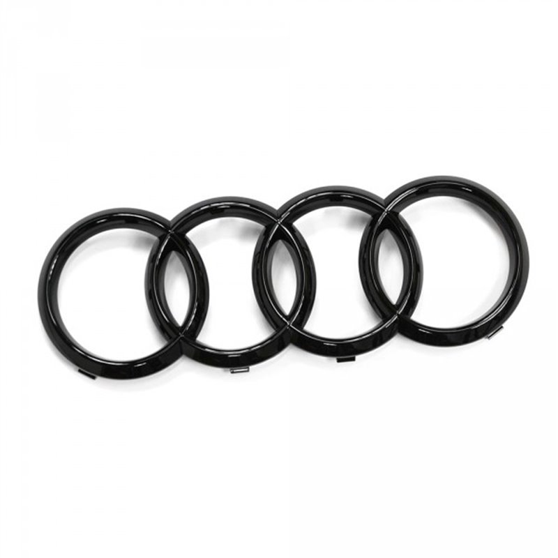 Emblème Blackline Logo noir avec les anneaux de calandre Audi d'origine en  noir édition noire.