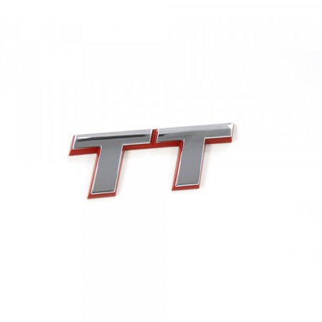 Inscription arrière Audi TT d'origine, emblème de hayon de logo chromé rouge.