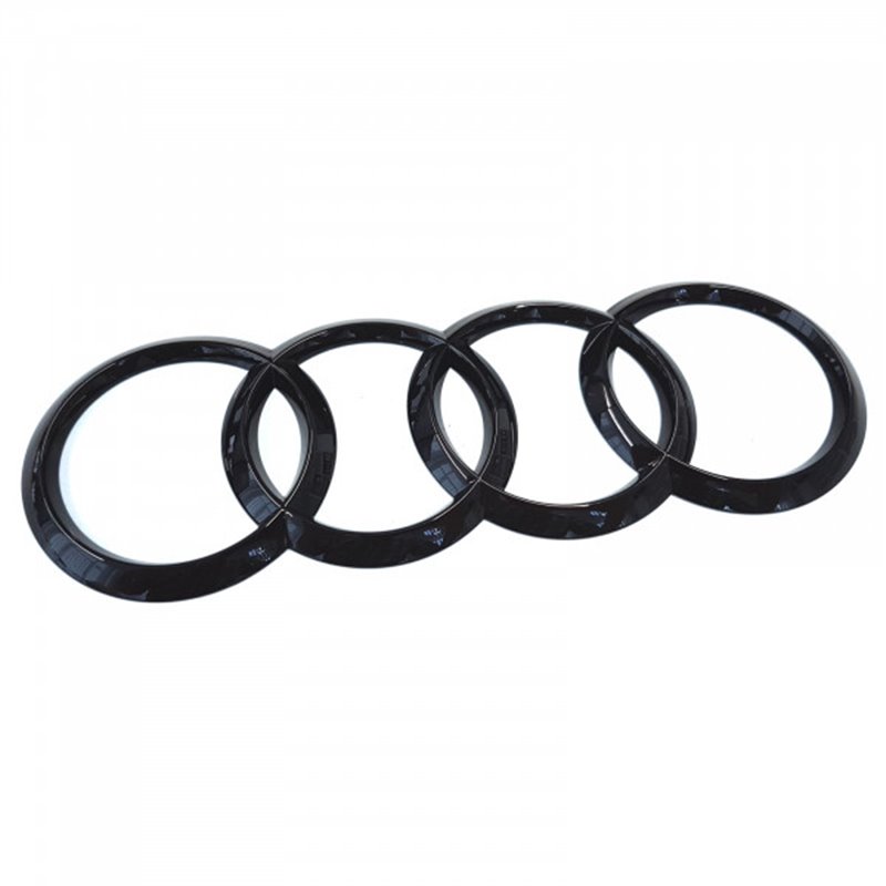 Emblème Blackline Logo noir avec les anneaux de calandre Audi d
