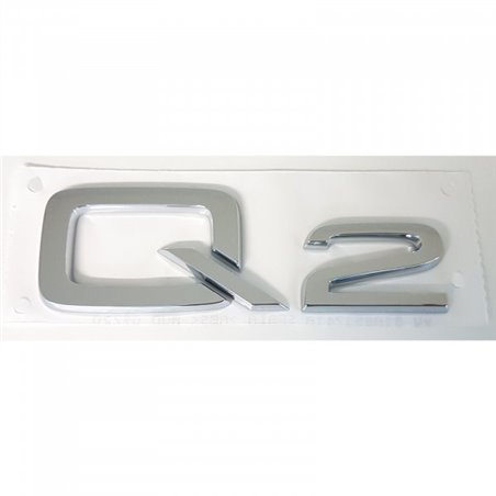 Inscription Audi d'origine, emblème Q2, logo autocollant, désignation du modèle chromé brillant 81A853741A2ZZ.
