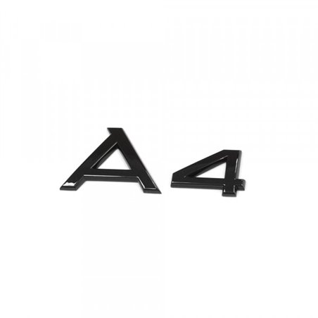 Emblème exclusif de la Black Edition de tuning Audi A4 avec inscription noire.