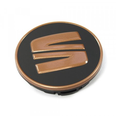 Cache-moyeu en cuivre d'origine Seat, couvercle de moyeu, enjoliveur de roue noir mat.