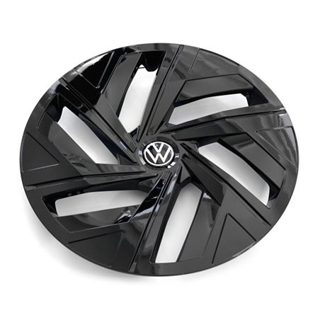 Enjoliveur de roue en acier brillant de 19 pouces pour VW ID.4, couleur noir brillant.