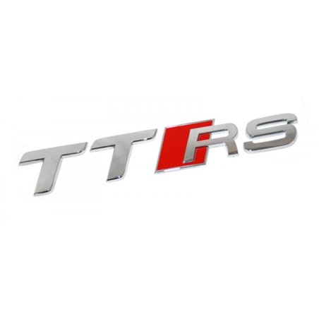 Inscription TTRS Emblème de tuning d'origine Audi TT sur le hayon, lettrage chromé.